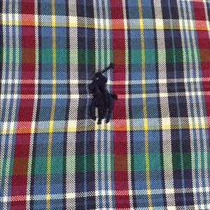 Vintage Classic Ralph Lauren Shirt Plaid Cotton Long Slv Button Down sz M